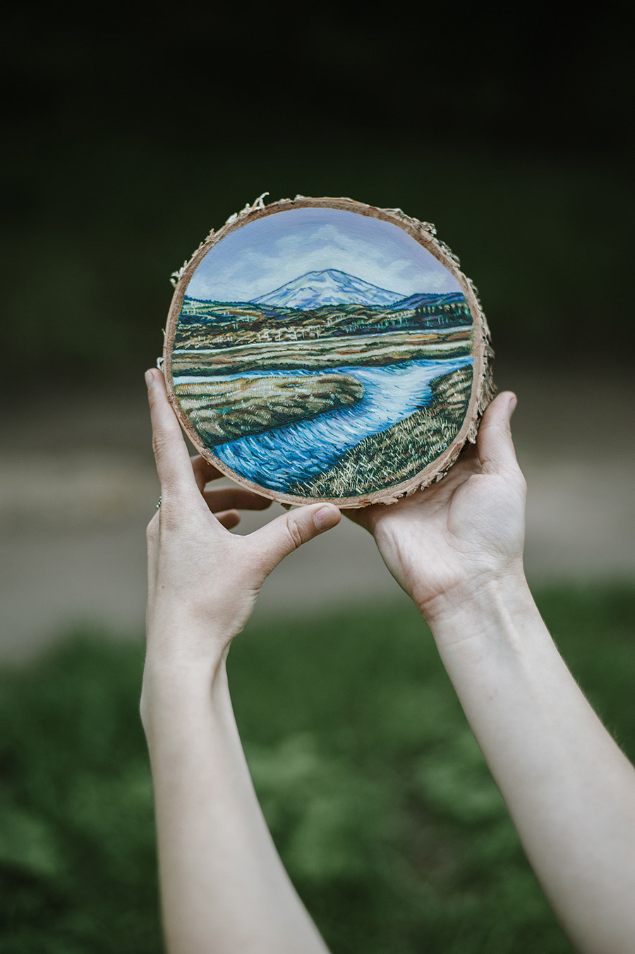  Ёлочные украшения. Рисунки на срезах. Экостиль.